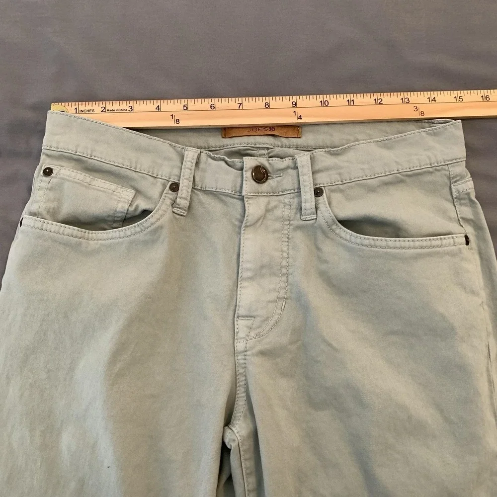 Joe's Brixton Jeans Mens 30x33 Sage Green‎ Light Wash Slim Straight Denim Pants